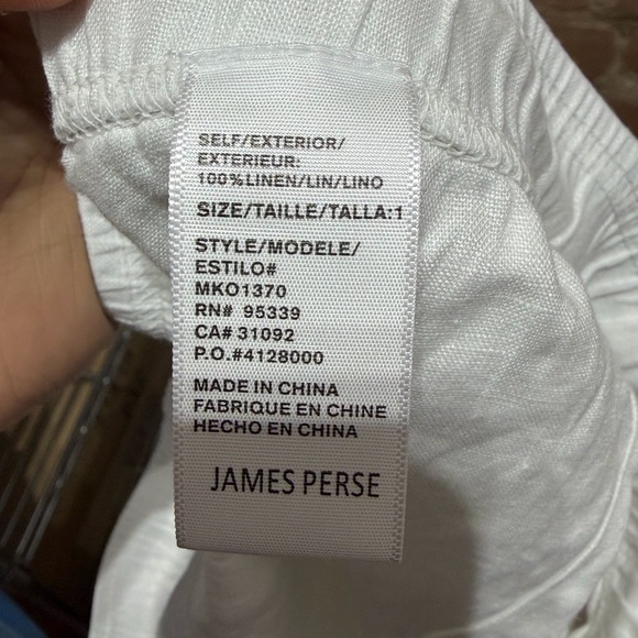 James Perse 100% Linen Drawstring Pants - Picture 3 of 4
